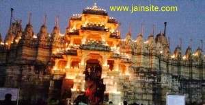 कल राणकपुर जैन मंदिर को 3008 दिपको से सजाया गया.