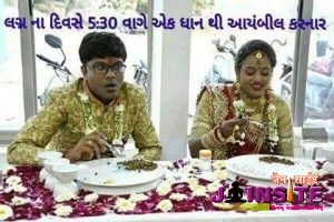 One couple did ayambil of one dhravya on the day of their wedding.