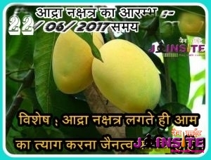 why should avoid mango from aadra Nakshtra ?